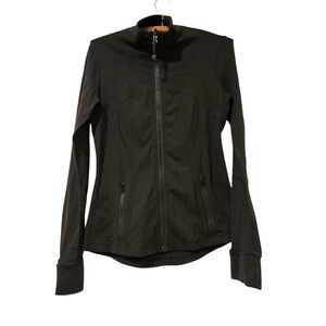 Lululemon Women’s Black Fitted Zip Up Jacket Small Approx No Size Tag